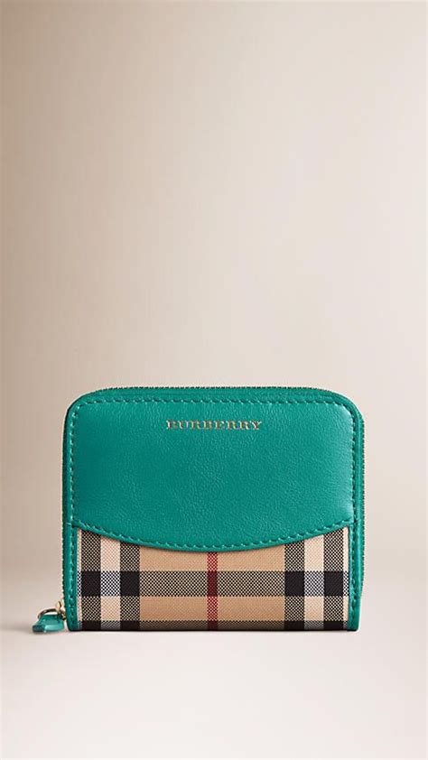 burberry aqua green wallet|Burberry wallets for women.